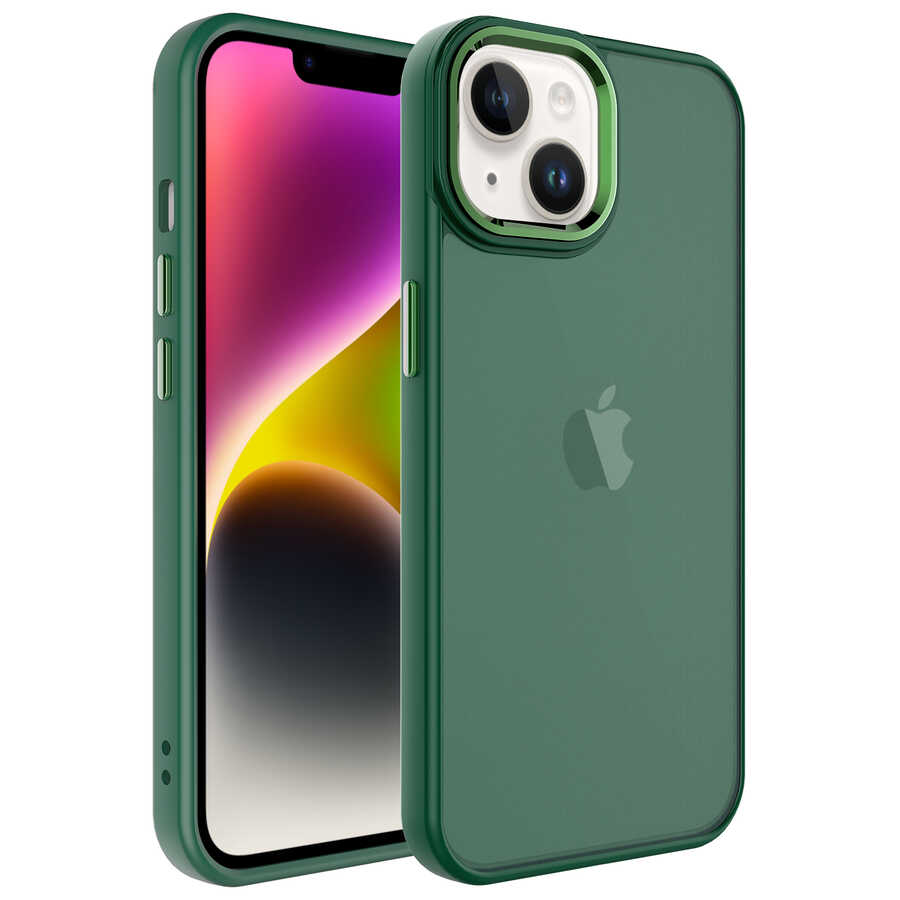 iPhone Uyumlu 14 Plus Kılıf Buzlu Sert PC Zore May Kapak