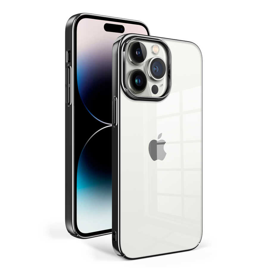 iPhone Uyumlu 14 Pro Kılıf Zore Sun Kapak-Siyah
