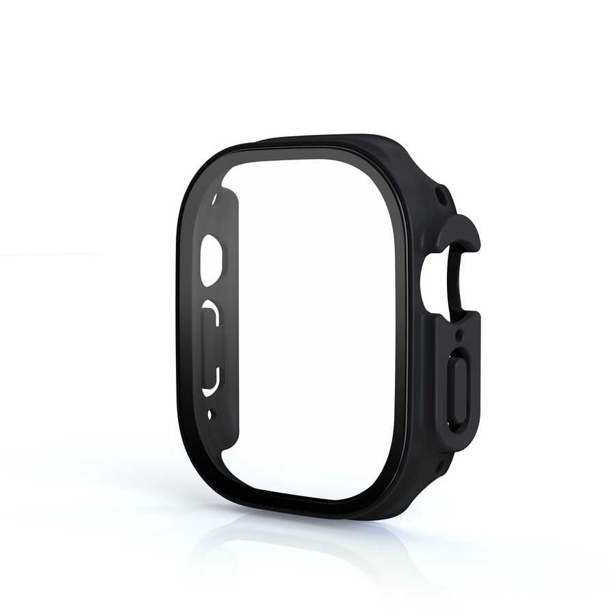 Watch Ultra 49mm Kasa ve Ekran Koruyucu Zore Watch Gard 19-Siyah