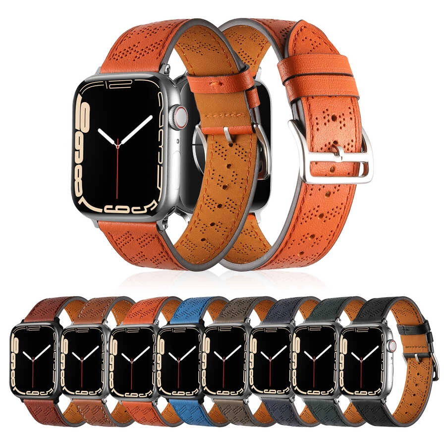 ​​​  Watch Ultra 49mm KRD-76 PU Deri Kordon Strap Kayış