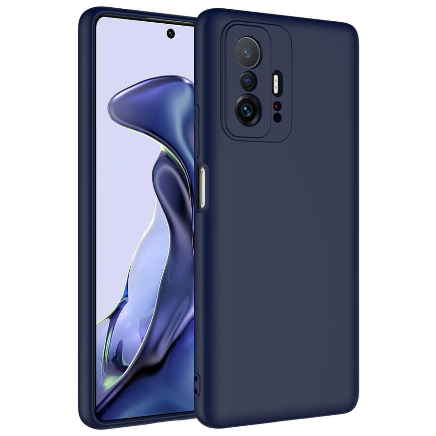 Xiaomi Uyumlu  Mi 11T Pro 5G Kılıf Zore Mara Lansman Kapak-Lacivert