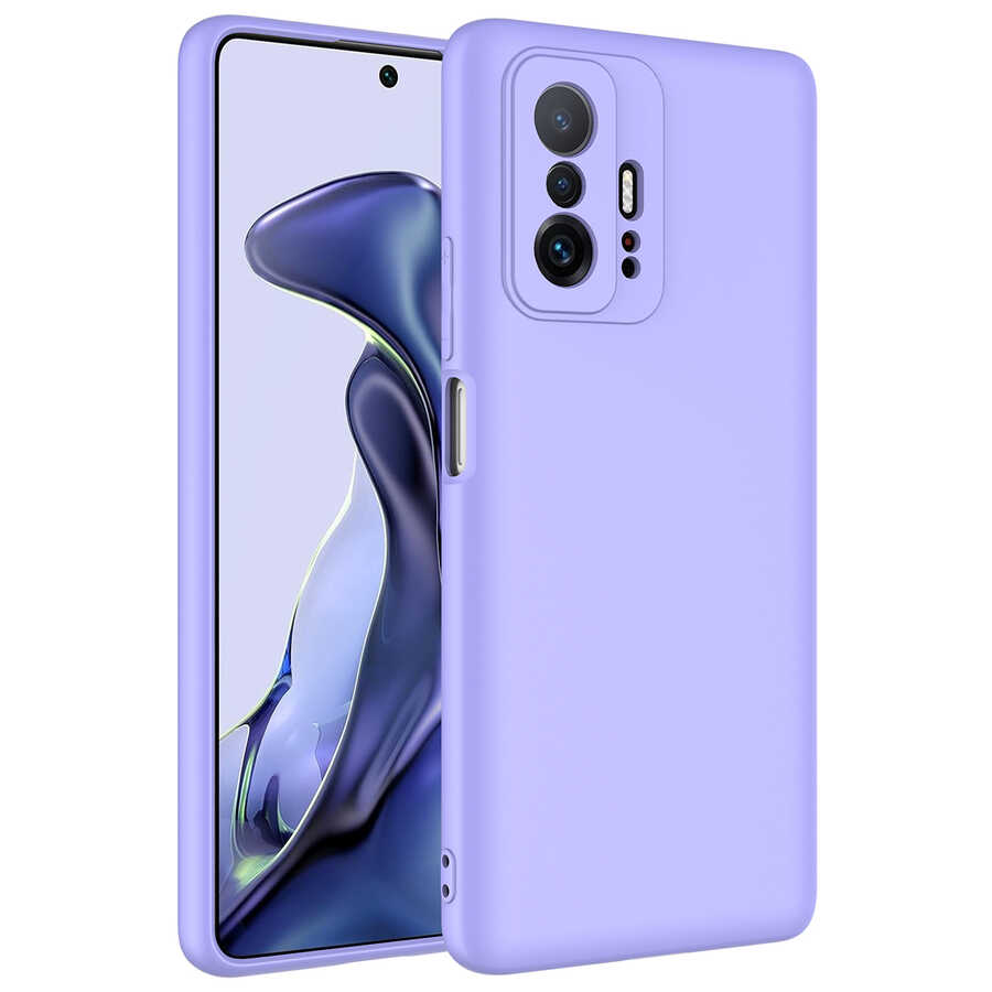 Xiaomi Uyumlu  Mi 11T Pro 5G Kılıf Zore Mara Lansman Kapak-Lila