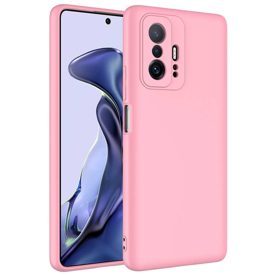 Xiaomi Uyumlu  Mi 11T Pro 5G Kılıf Zore Mara Lansman Kapak-Pembe açık