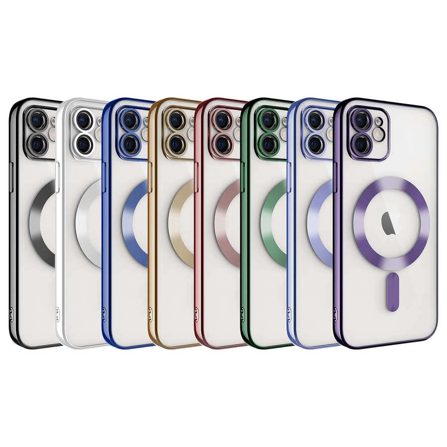 iPhone Uyumlu 11 Kılıf Kamera Korumalı M-safe Wireless Şarj Özellikli Zore Demre Kapak