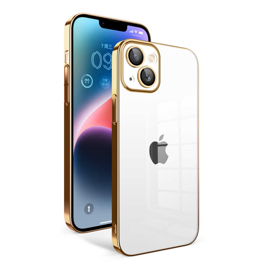 iPhone Uyumlu 14 Plus Kılıf Kamera Korumalı Renkli Çerçeveli Zore Garaj Kapak