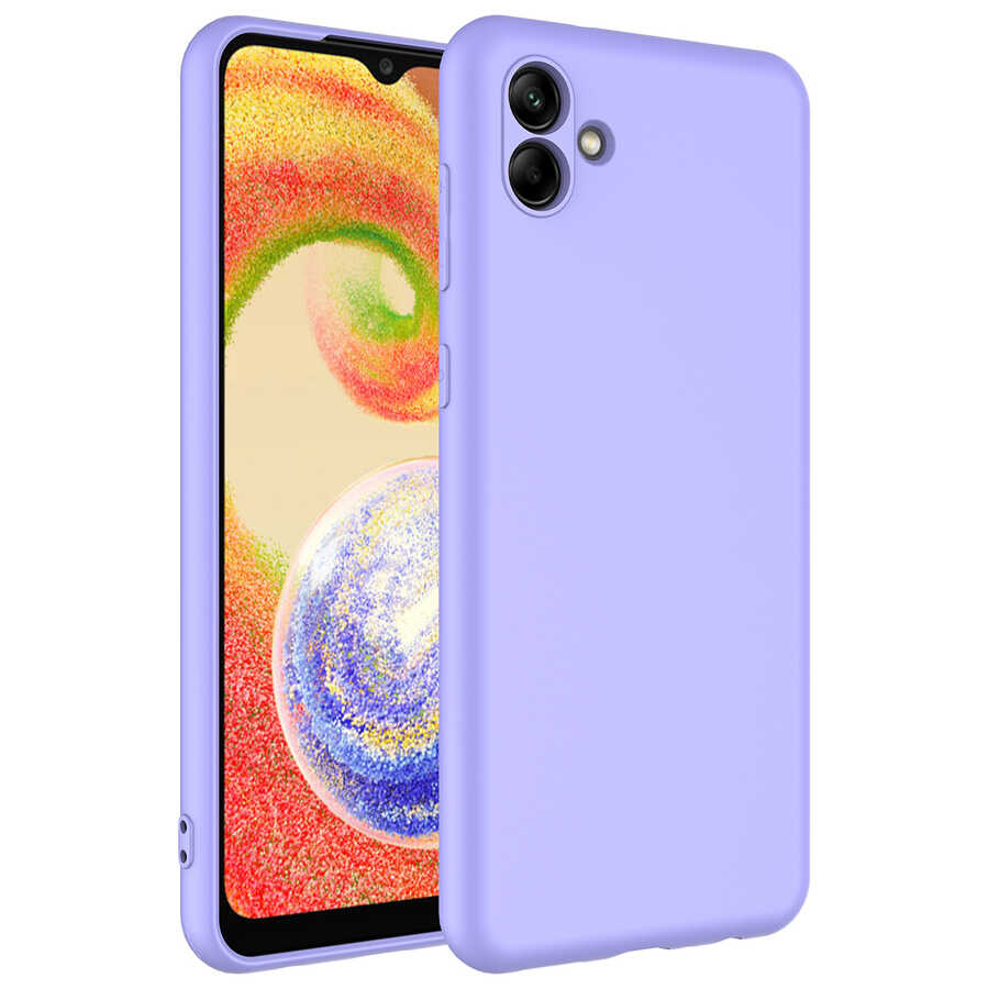 Galaxy Uyumlu A04 Kılıf Zore Mara Lansman Kapak-Lila
