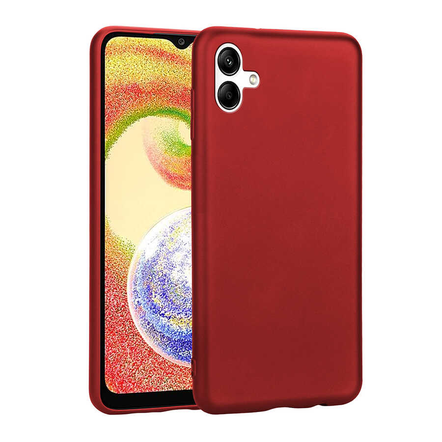 Galaxy Uyumlu A04 Kılıf Zore Premier Silikon Kapak-Kırmızı