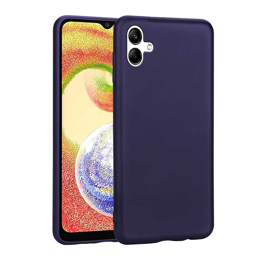 Galaxy Uyumlu A04 Kılıf Zore Premier Silikon Kapak-Lacivert