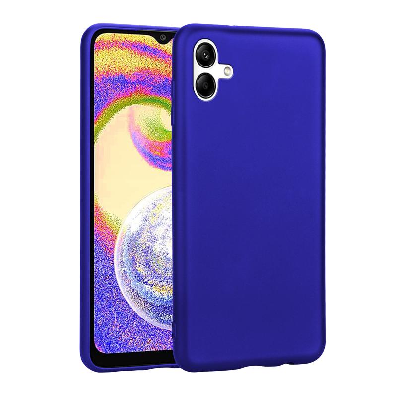 Galaxy Uyumlu A04 Kılıf Zore Premier Silikon Kapak-Saks mavi