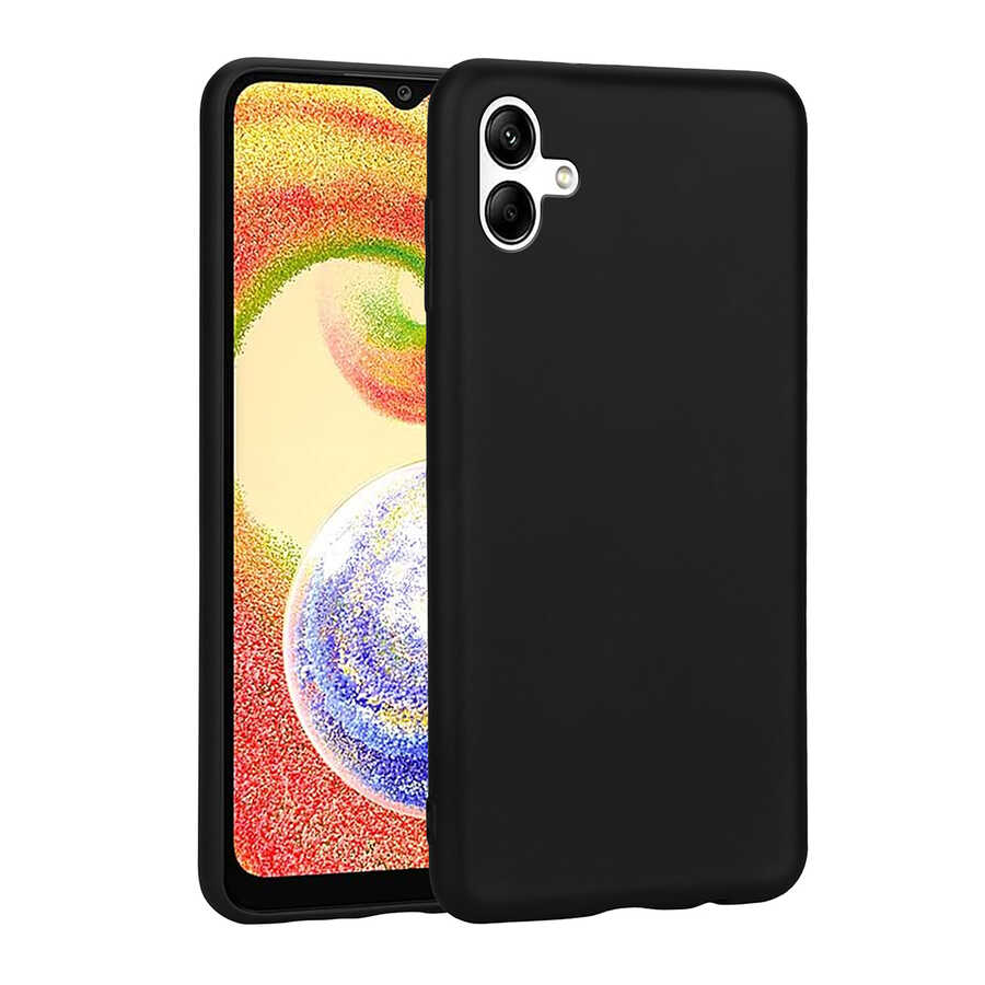 Galaxy Uyumlu A04 Kılıf Zore Premier Silikon Kapak-Siyah