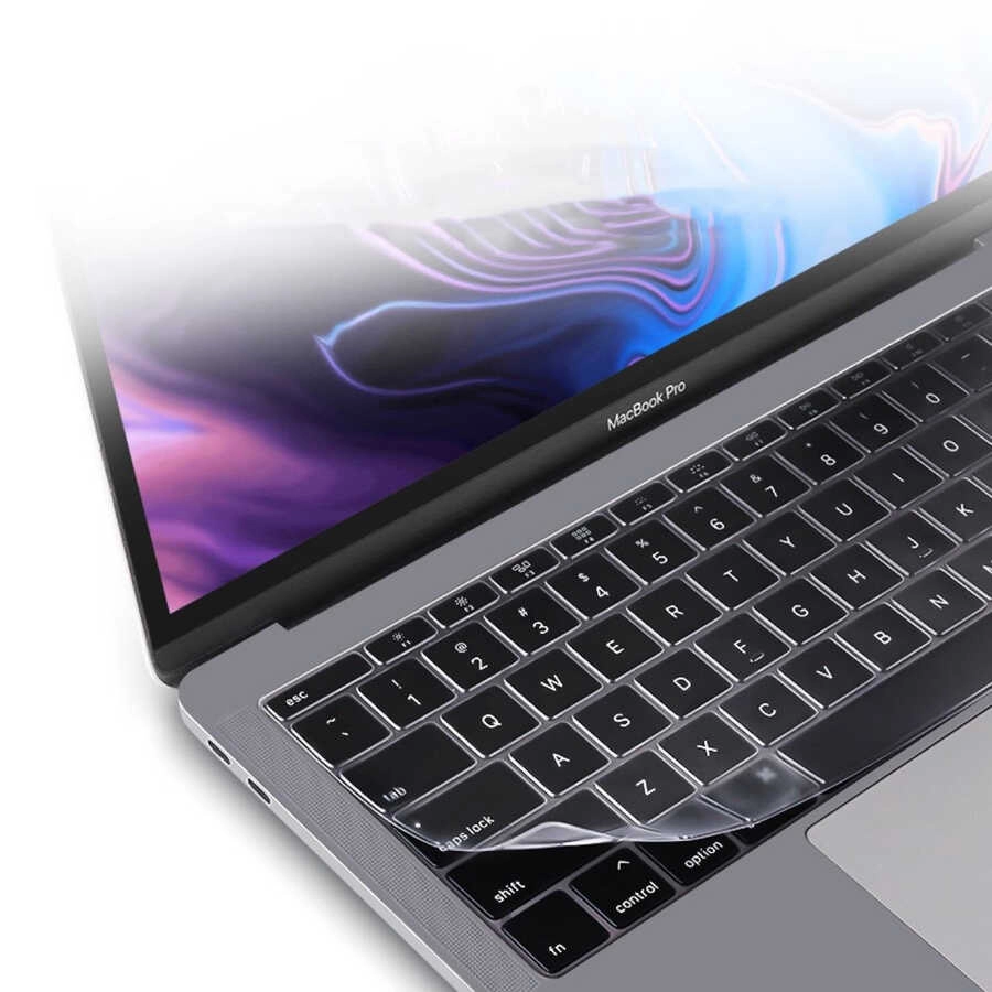 Macbook Uyumlu Air 13’ 2017 A1466 Zore Klavye Koruyucu Şeffaf Silikon Ped