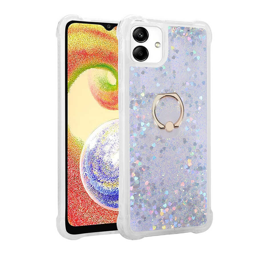 Galaxy Uyumlu A04 Kılıf Zore Milce Kapak-Gümüş
