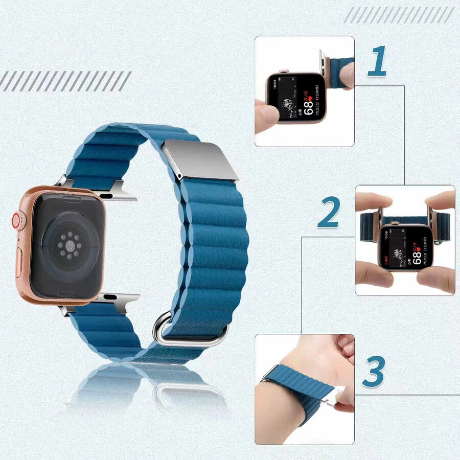 ​​​  Watch 38mm KRD-78 PU Deri Kordon Strap Kayış