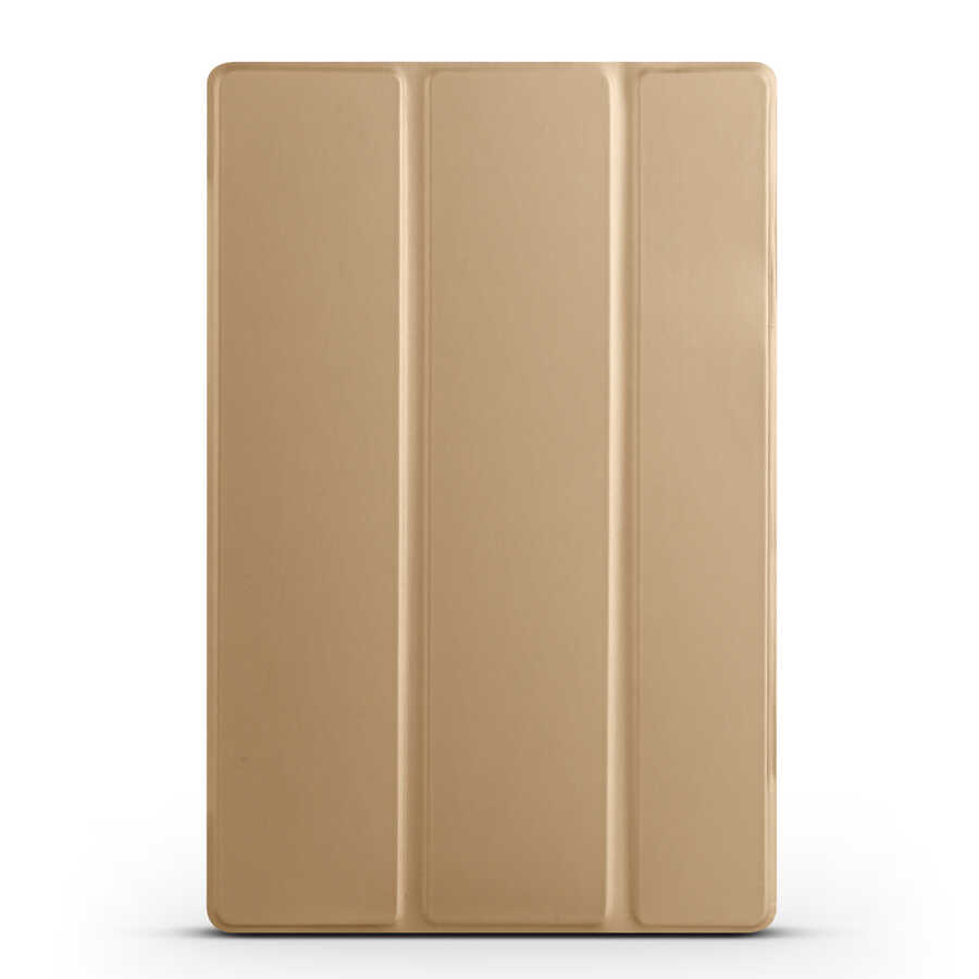 iPad Uyumlu 10.9 2022 (10.Nesil) Zore Smart Kapak Standlı 1-1 Kılıf-Gold