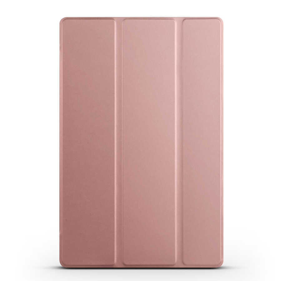 iPad Uyumlu 10.9 2022 (10.Nesil) Zore Smart Kapak Standlı 1-1 Kılıf-Rose gold