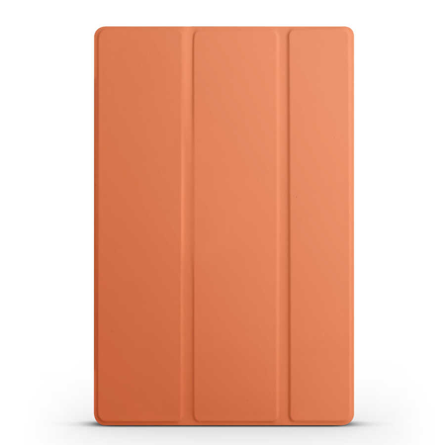 iPad Uyumlu 10.9 2022 (10.Nesil) Zore Smart Kapak Standlı 1-1 Kılıf-Turuncu