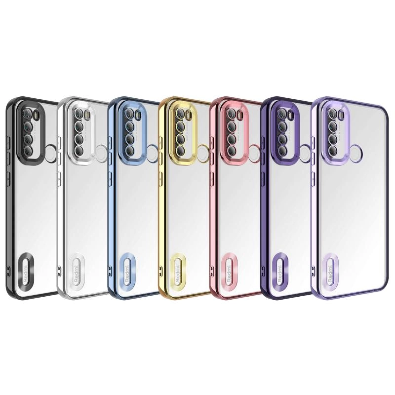 Xiaomi Uyumlu  Redmi Note 8 Kılıf Kamera Korumalı Logo Gösteren Zore Omega Kapak