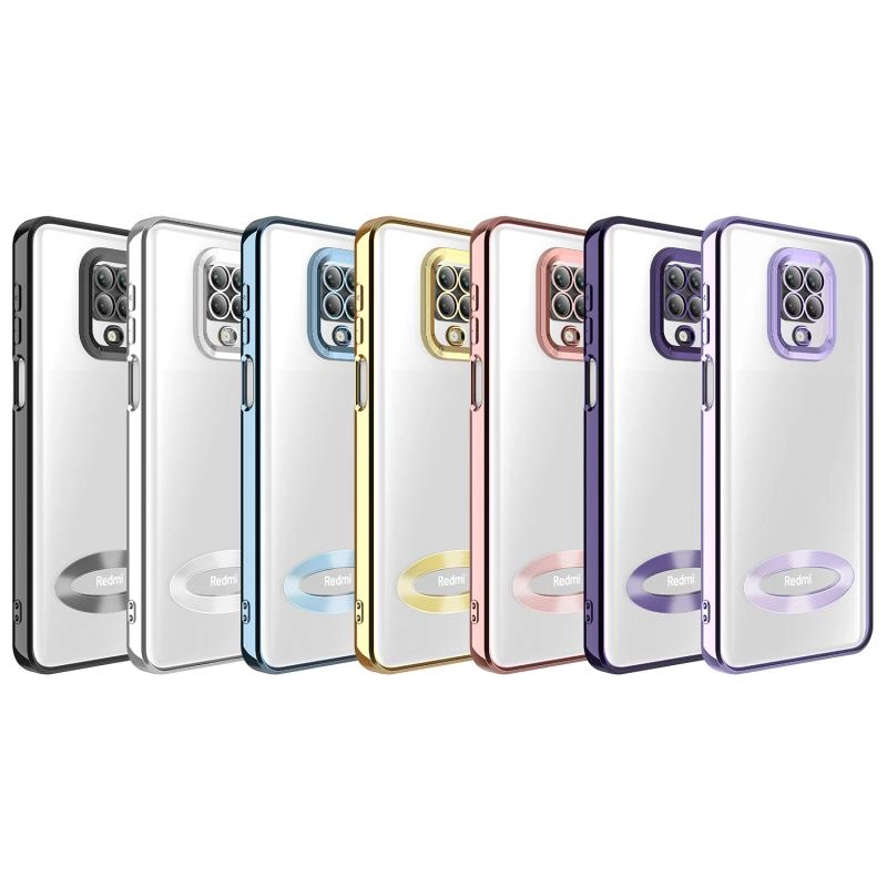 Xiaomi Uyumlu  Redmi Note 9S Kılıf Kamera Korumalı Logo Gösteren Zore Omega Kapak
