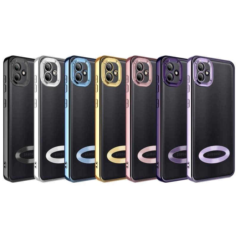 Galaxy Uyumlu A04 Kılıf Kamera Korumalı Logo Gösteren Zore Omega Kapak