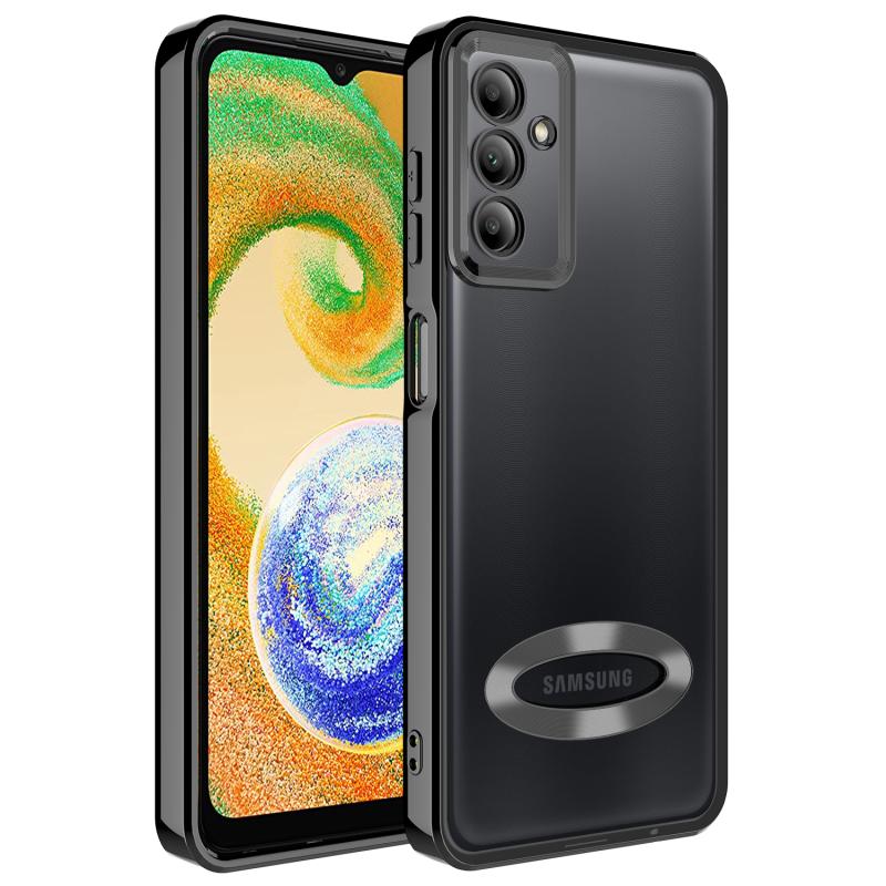 Galaxy Uyumlu A04S Kılıf Kamera Korumalı Logo Gösteren Zore Omega Kapak