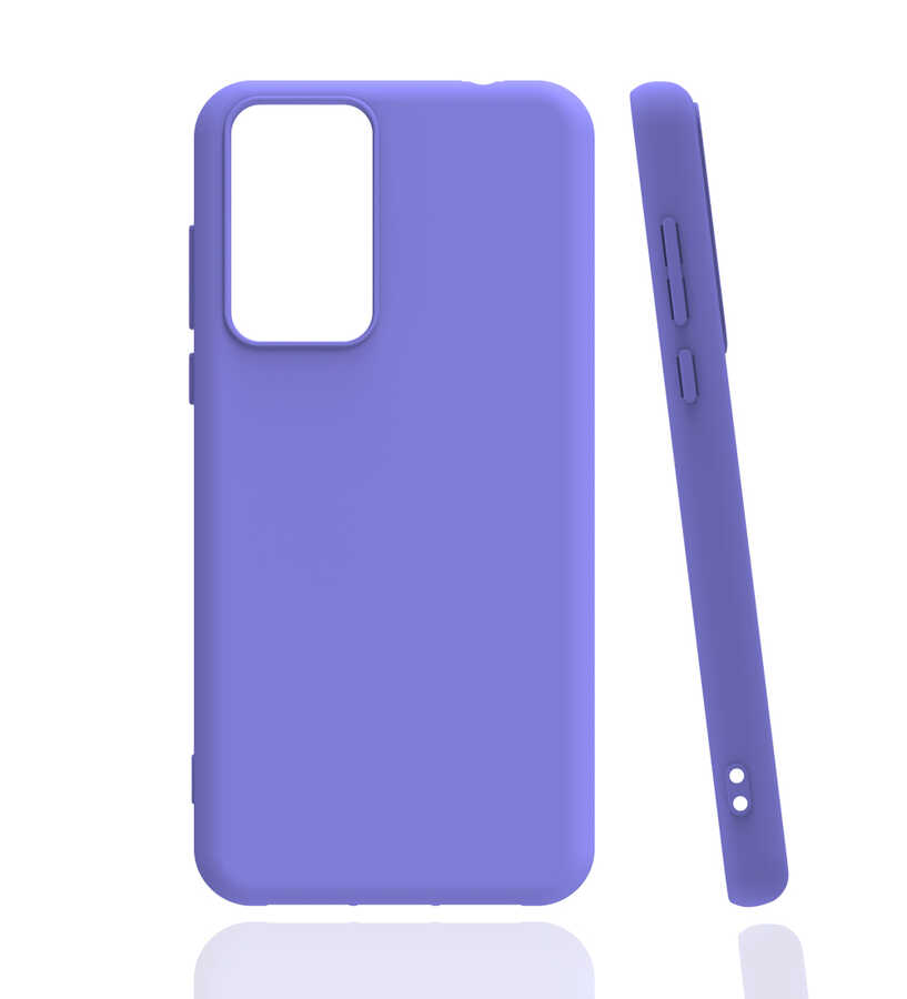 Xiaomi Uyumlu  Mi 12T Pro Kılıf Zore Biye Silikon-Lila