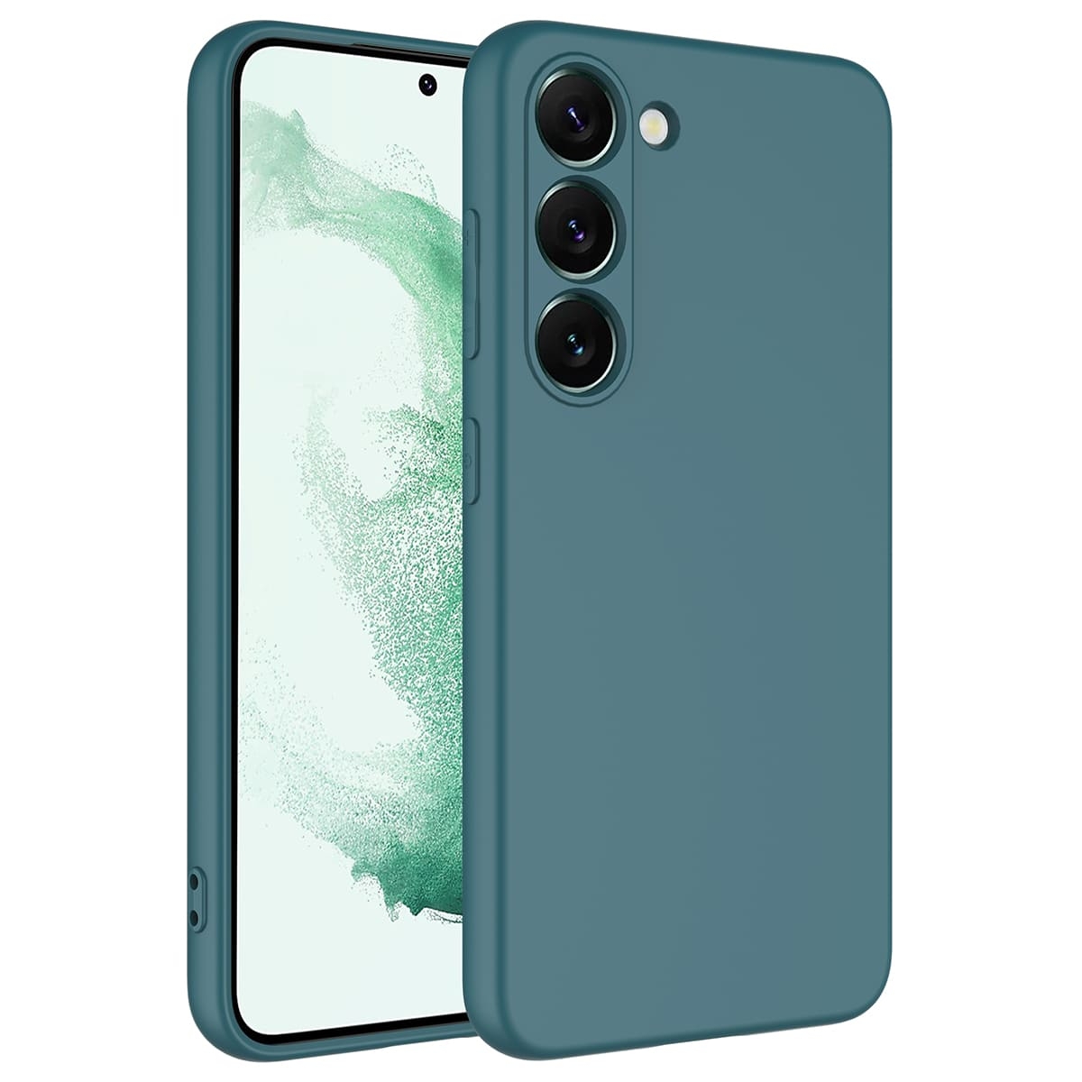 Galaxy Uyumlu S23 Plus Kılıf Zore Mara Lansman Kapak-Koyu yeşil