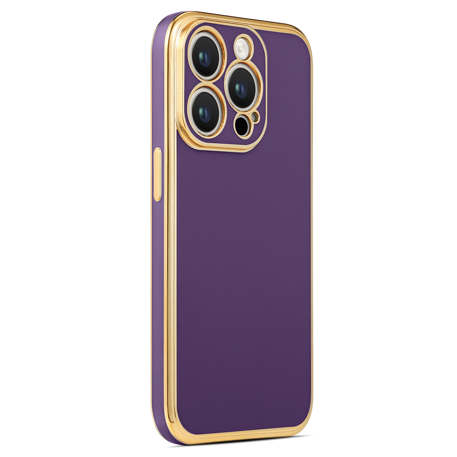 iPhone Uyumlu 14 Pro Max Kılıf Zore Bark Kapak-Derin mor
