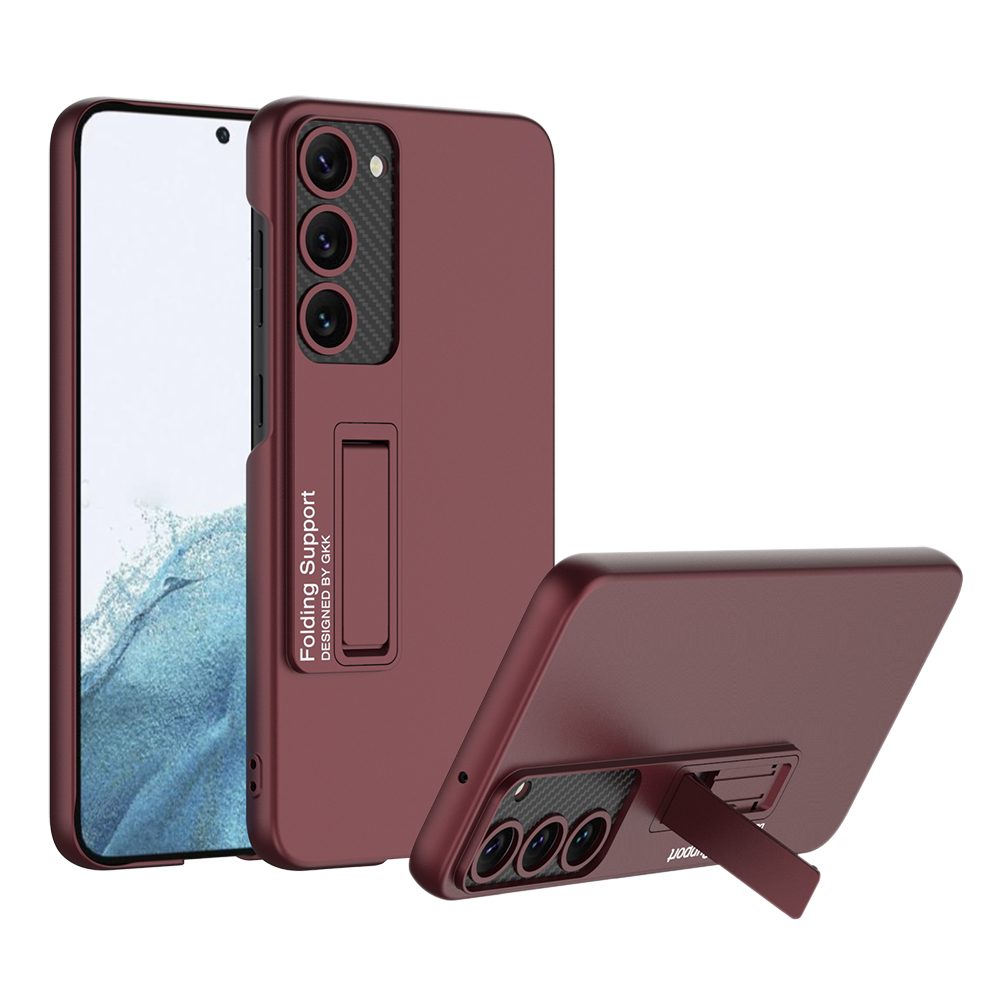 Galaxy Uyumlu S23 Kılıf Zore Standlı Ays Kapak-Kırmızı