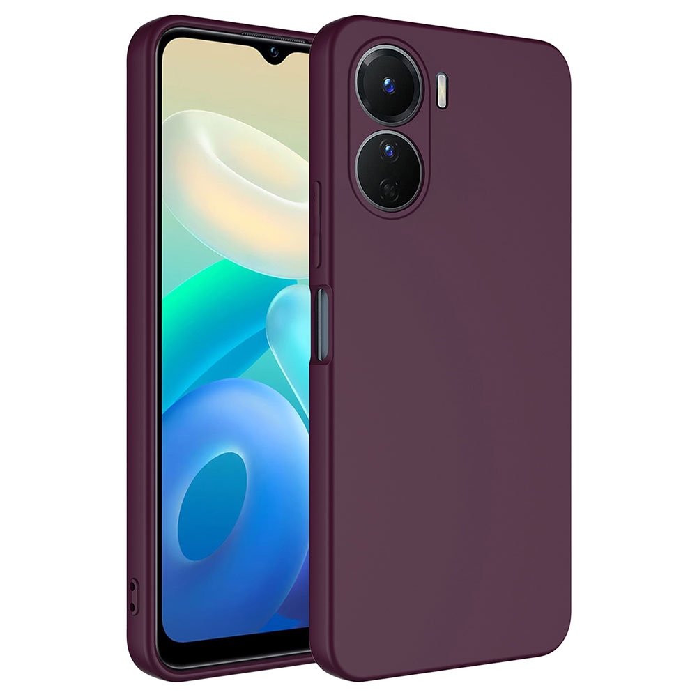 Vivo Y16 Kılıf Zore Mara Lansman Kapak-Koyu mor