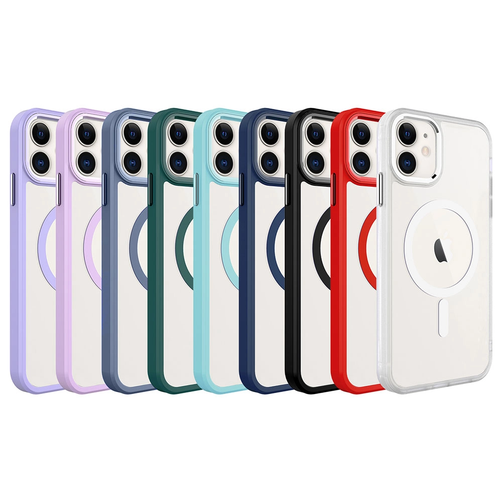 iPhone Uyumlu 11 Kılıf Wireless Şarj Özellikli Zore Krom M-safe Silikon Kapak