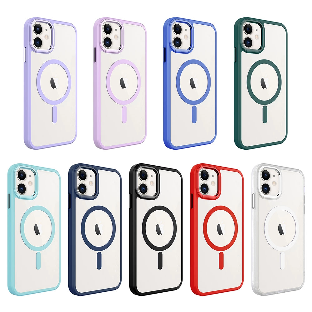 iPhone Uyumlu 11 Kılıf Wireless Şarj Özellikli Zore Krom M-safe Silikon Kapak