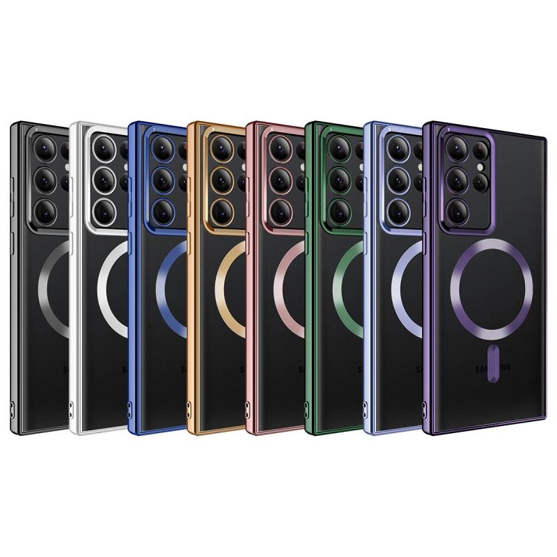 Galaxy Uyumlu S22 Ultra Kılıf M-safe Wireless Şarj Özellikli Zore Setro Silikon