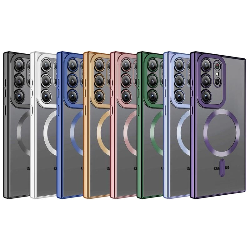 Galaxy Uyumlu S23 Ultra Kılıf M-safe Wireless Şarj Özellikli Zore Setro Silikon