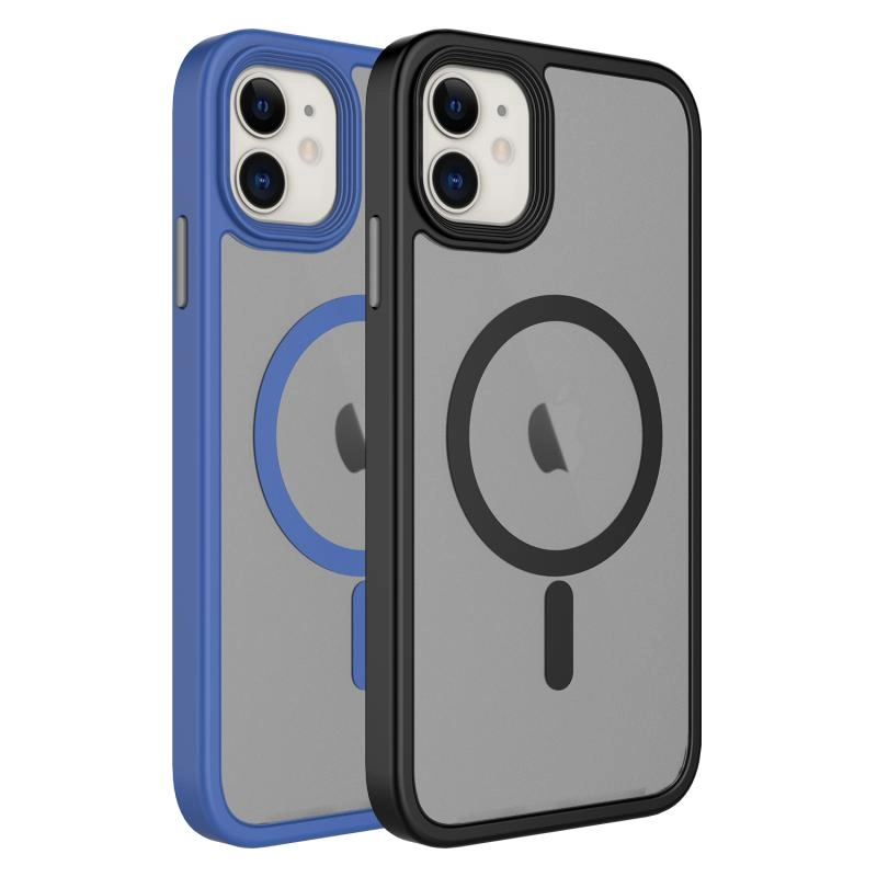 iPhone Uyumlu 11 Kılıf Mat Arka Yüzey Wireless Şarj Özellikli Zore Flet M-safe Kapak