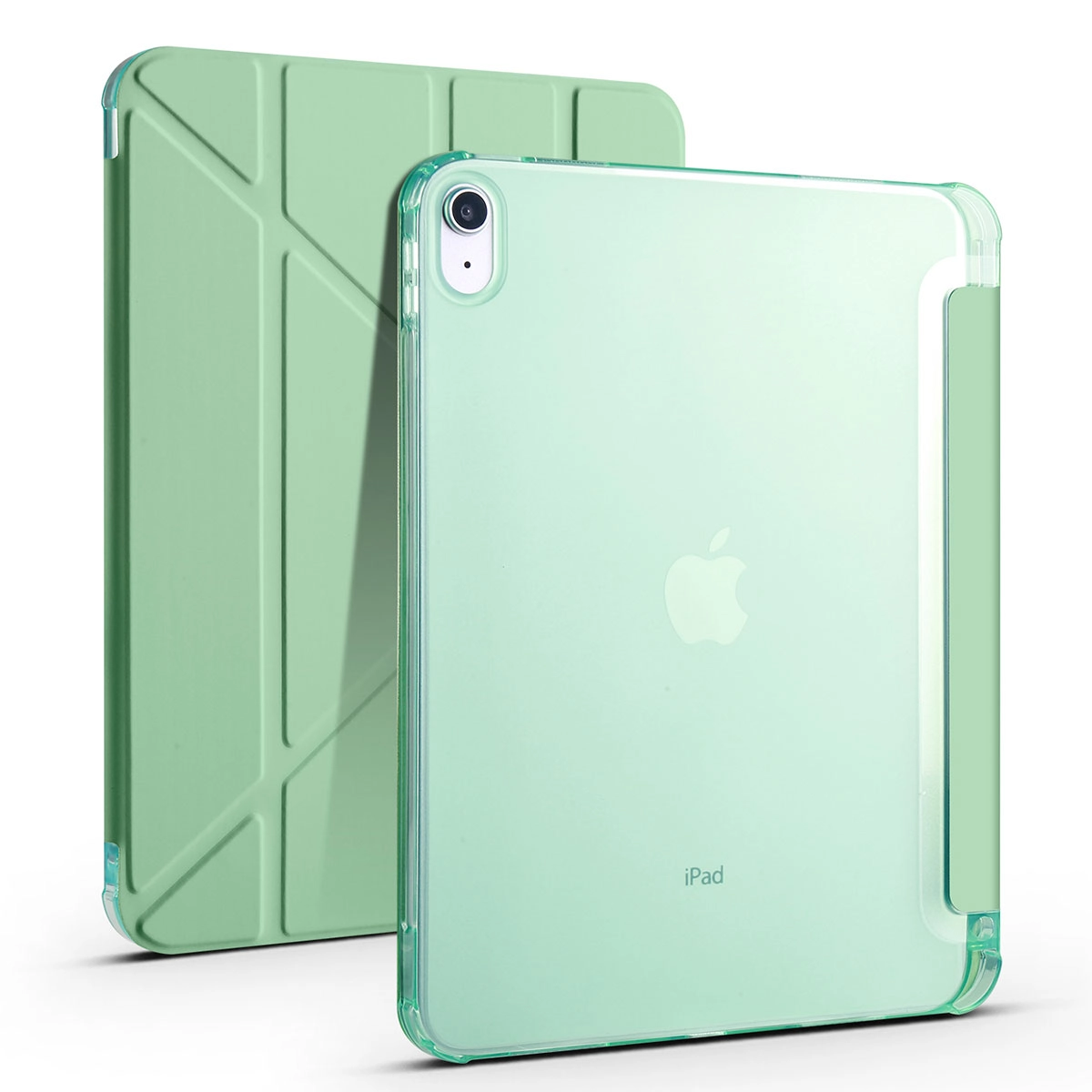 iPad Uyumlu 10.9 2022 (10.Nesil) Kılıf Zore Tri Folding Kalem Bölmeli Standlı Kılıf-Kırmızı