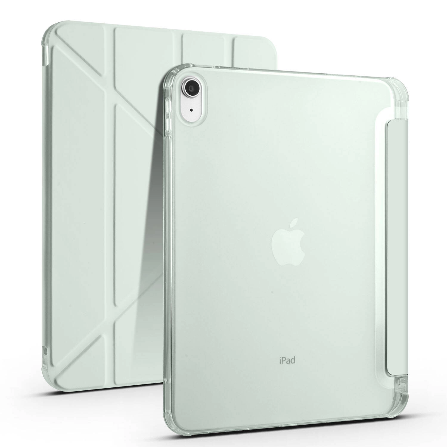 iPad Uyumlu 10.9 2022 (10.Nesil) Kılıf Zore Tri Folding Kalem Bölmeli Standlı Kılıf-Kırmızı