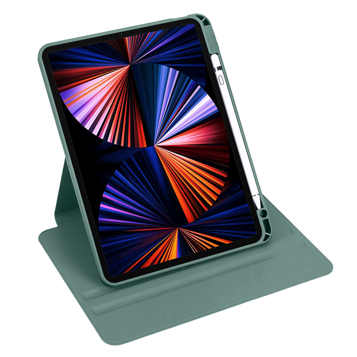 iPad Uyumlu Air 10.9 2020 (4.Nesil) Kılıf Zore Termik Kalem Bölmeli Dönebilen Standlı Kılıf