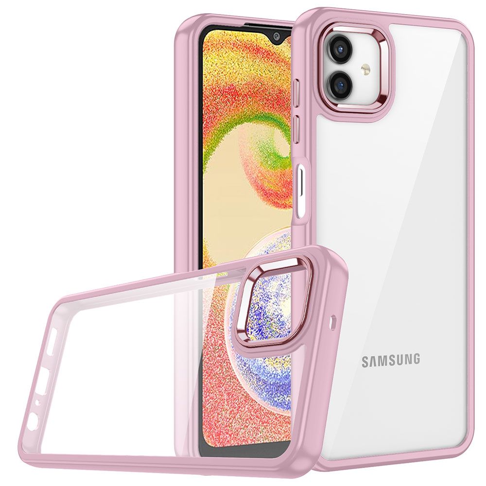 Galaxy Uyumlu A04 Kılıf Zore Flora Kapak-Rose gold