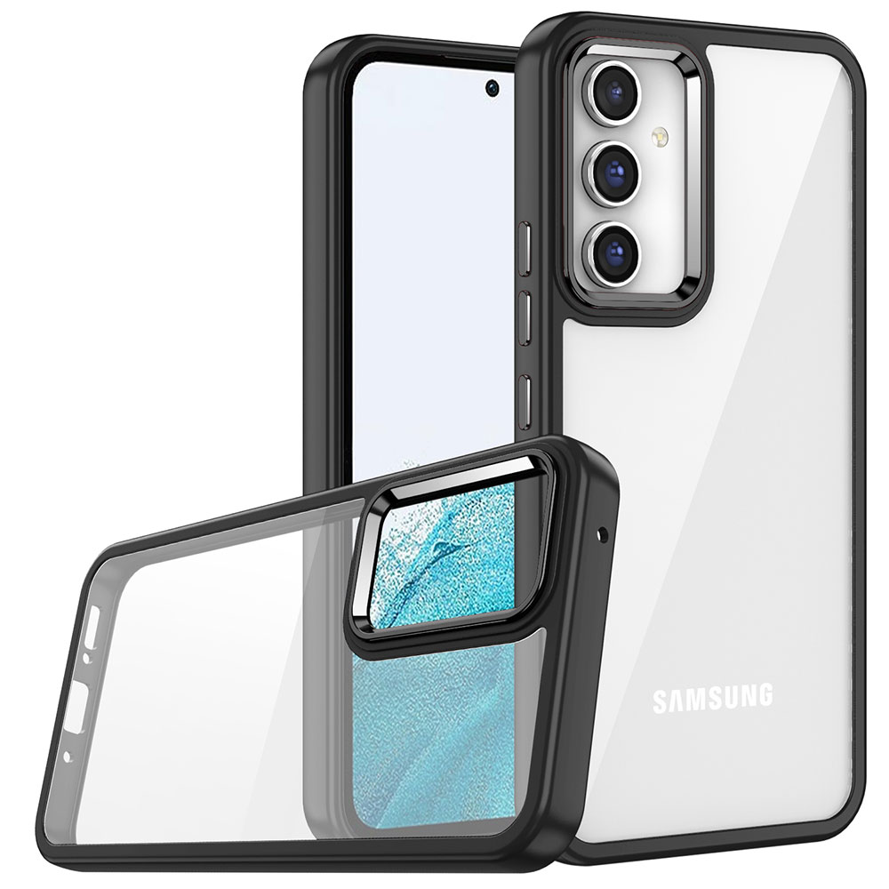Galaxy Uyumlu A54 Kılıf Zore Flora Kapak-Siyah