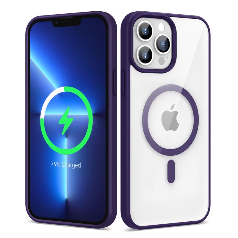 iPhone Uyumlu 13 Pro Max Kılıf M-safe Wireless Şarj Özellikli Silikon Zore Ege Kapak