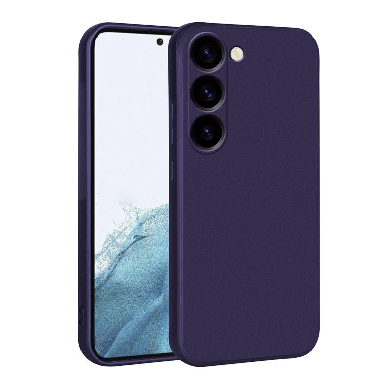 Galaxy Uyumlu S23 Kılıf Zore Premier Silikon Kapak-Lacivert