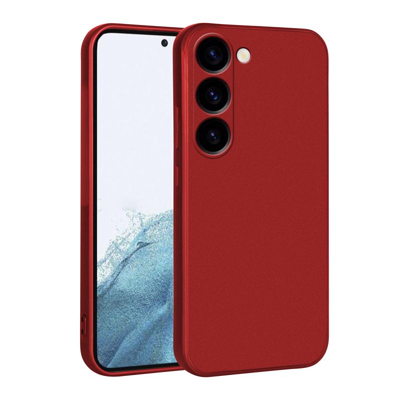 Galaxy Uyumlu S23 Plus Kılıf Zore Premier Silikon Kapak-Kırmızı