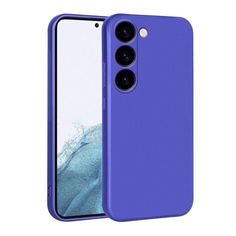 Galaxy Uyumlu S23 Plus Kılıf Zore Premier Silikon Kapak-Saks mavi