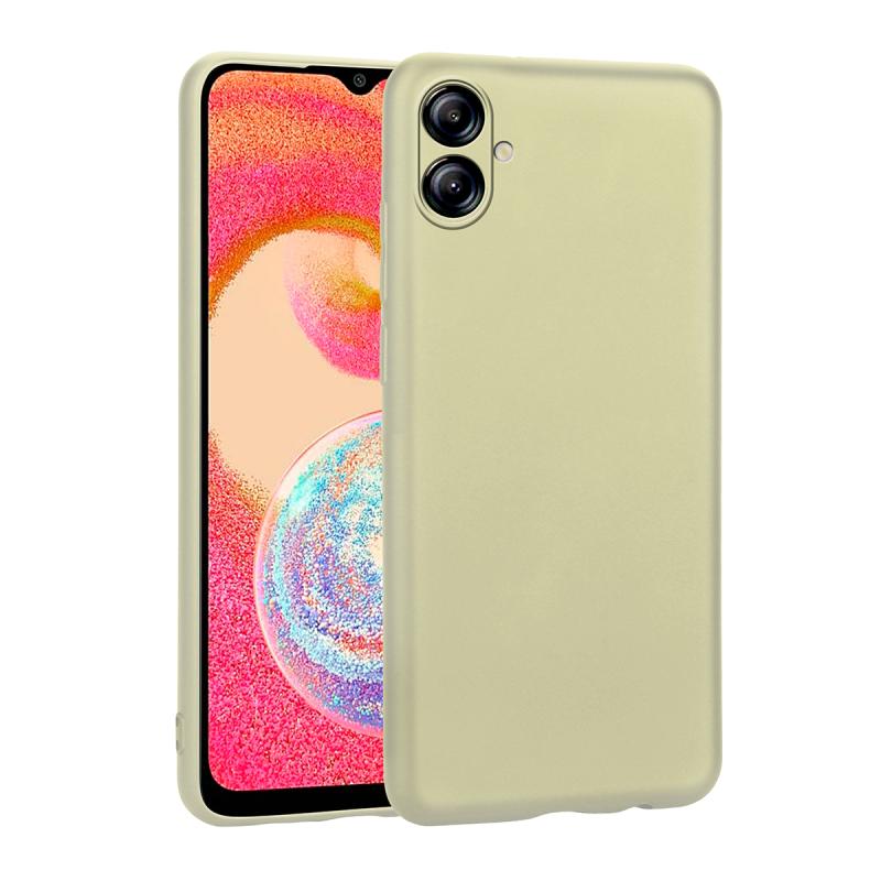 Galaxy Uyumlu A04E Kılıf Zore Premier Silikon Kapak-Gold