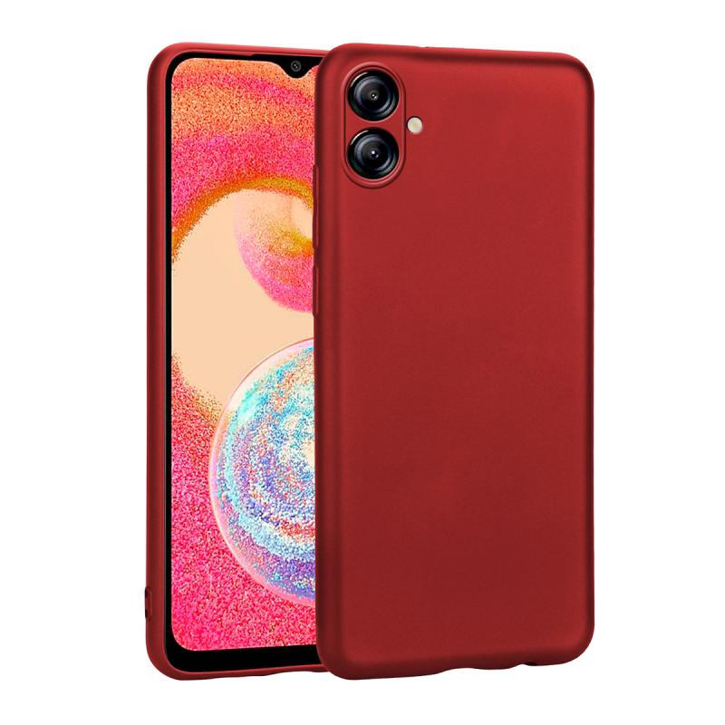Galaxy Uyumlu A04E Kılıf Zore Premier Silikon Kapak-Kırmızı