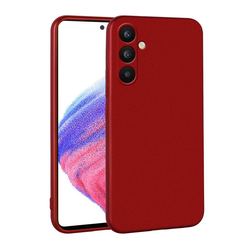 Galaxy Uyumlu A34 Kılıf Zore Premier Silikon Kapak-Kırmızı