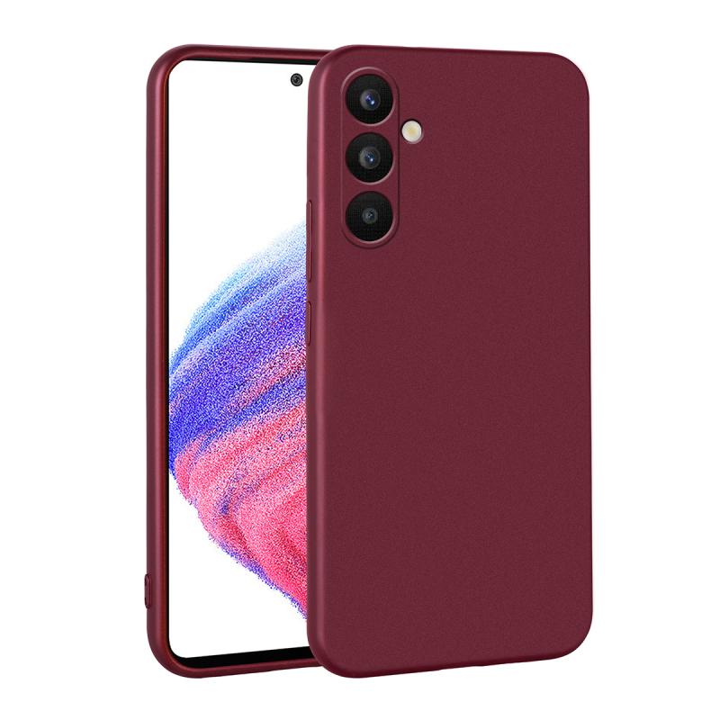 Galaxy Uyumlu A34 Kılıf Zore Premier Silikon Kapak-Mürdüm