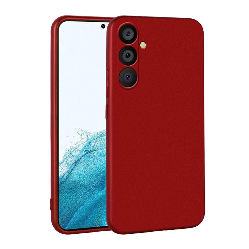 Galaxy Uyumlu A54 Kılıf Zore Premier Silikon Kapak-Kırmızı