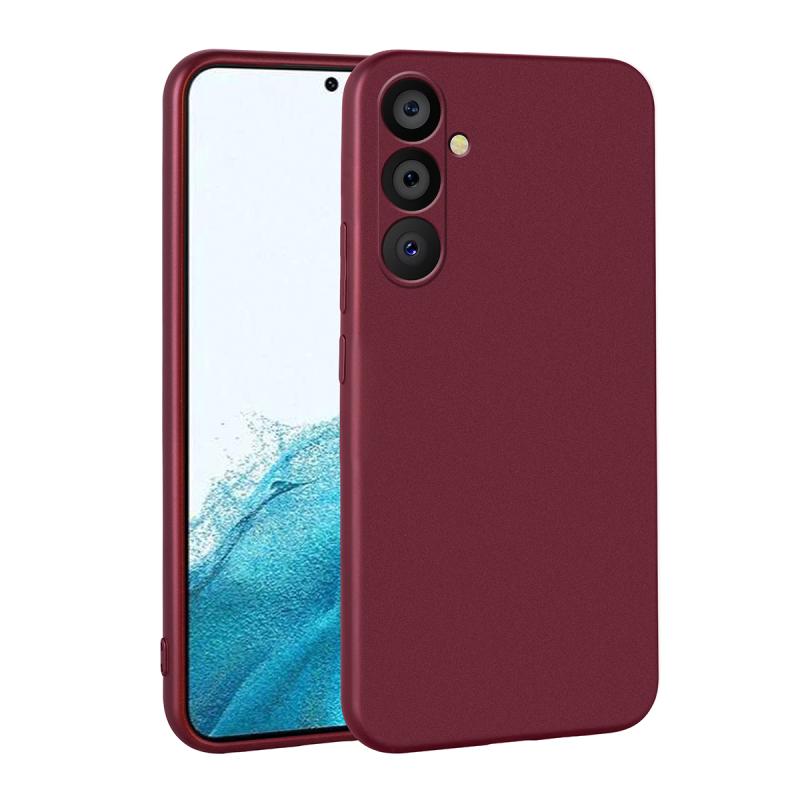 Galaxy Uyumlu A54 Kılıf Zore Premier Silikon Kapak-Mürdüm