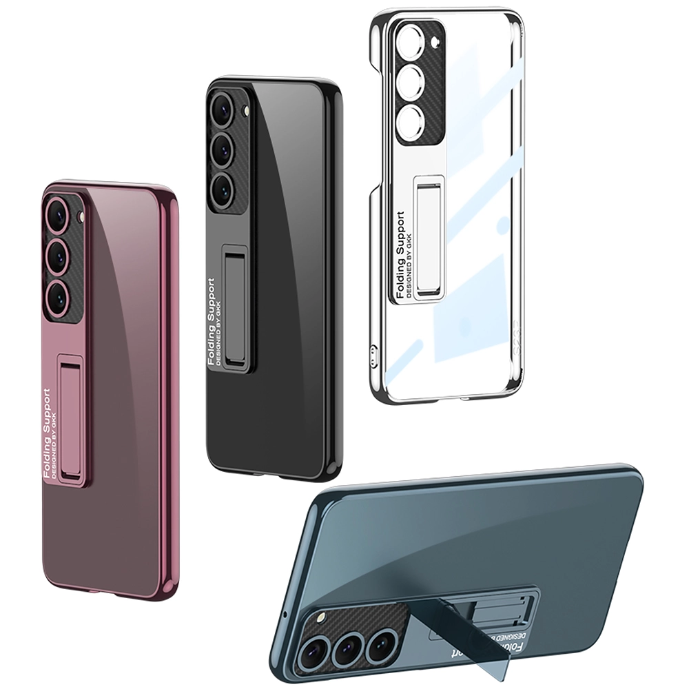 Galaxy Uyumlu S23 Plus Kılıf Kamera Korumalı Şeffaf Tasarımlı Zore Lego Standlı Kapak